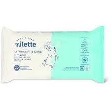 Milette · Lingettes imprégnées à l’huile 72pces