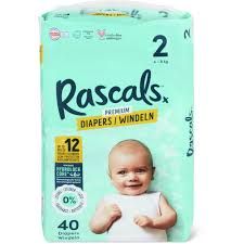 Rascals · Couches · Taille 2, 4-8 kg 40pces