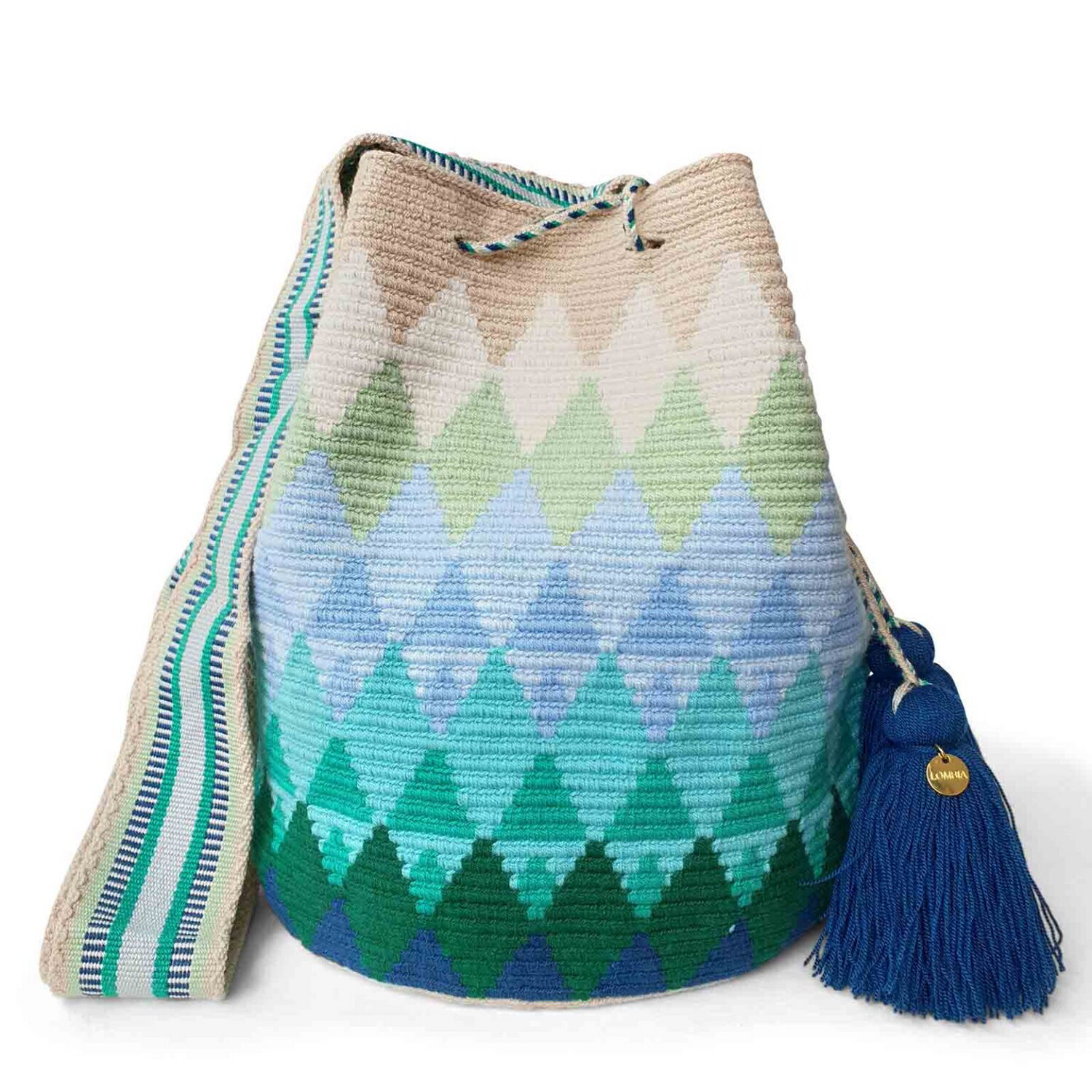 Lombia, Peacock Wayuu Crochet Bag