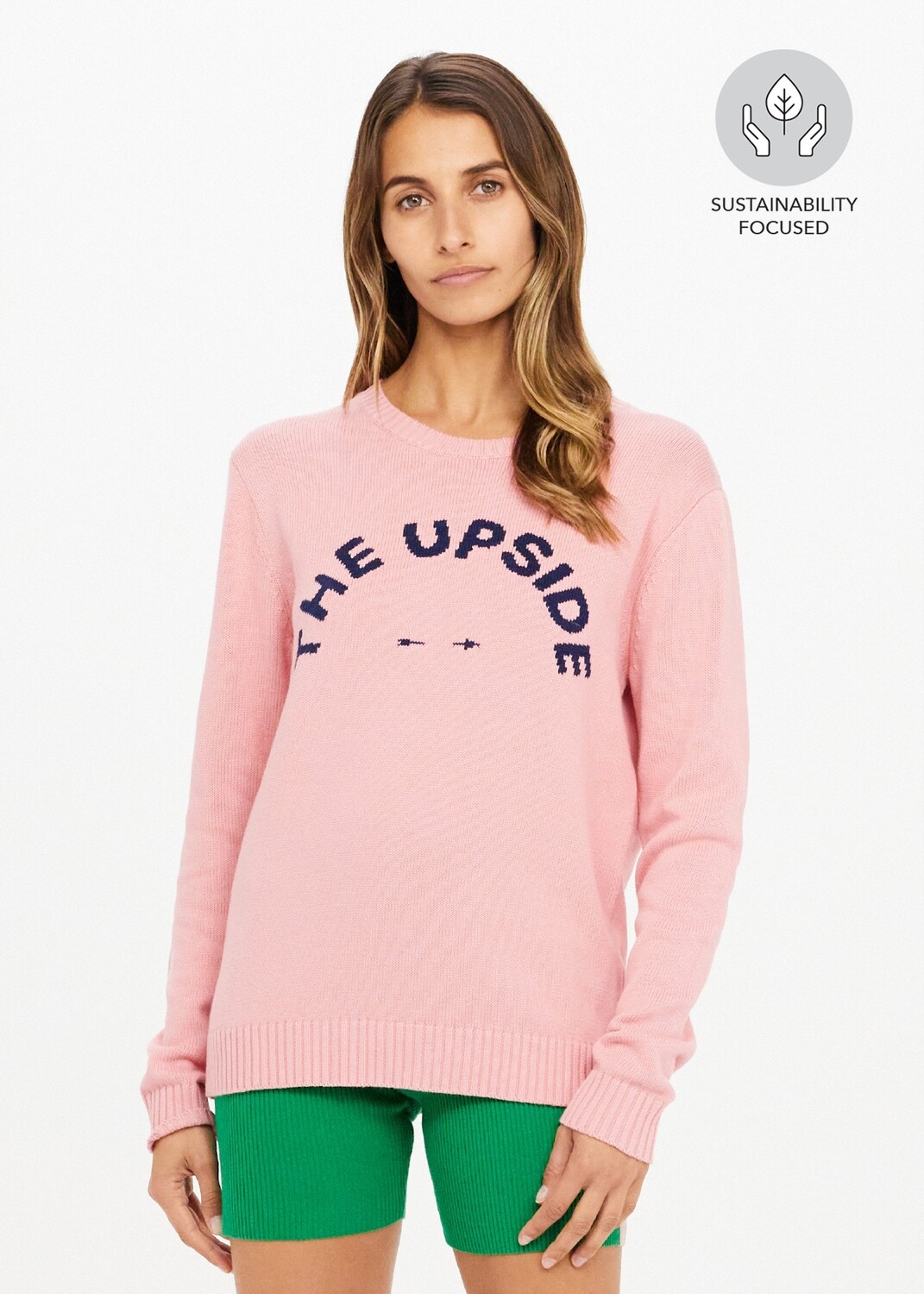 The Upside, Biarritz Bondi Sweater, Flamingo Pink