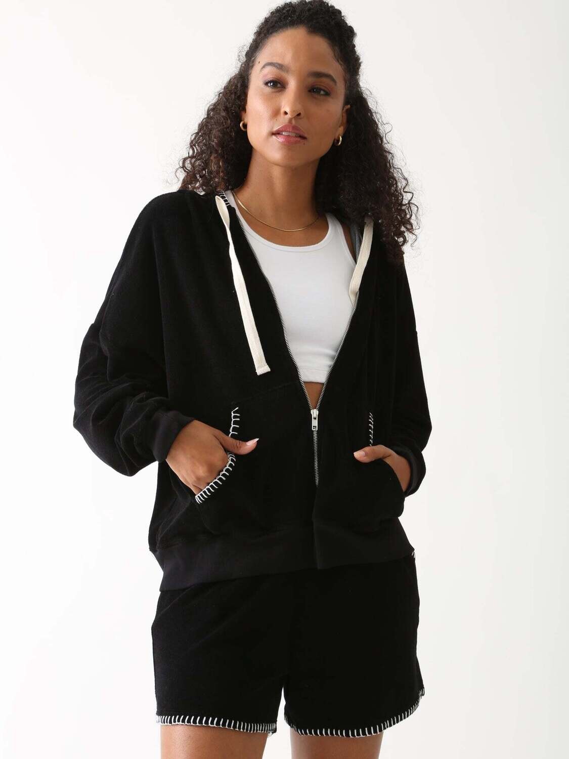 Electric And Rose,Summer Hoodie, Onyx