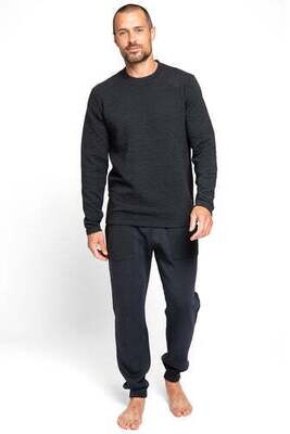 Sol Angeles, Men's Textured Stripe Pullover, Black