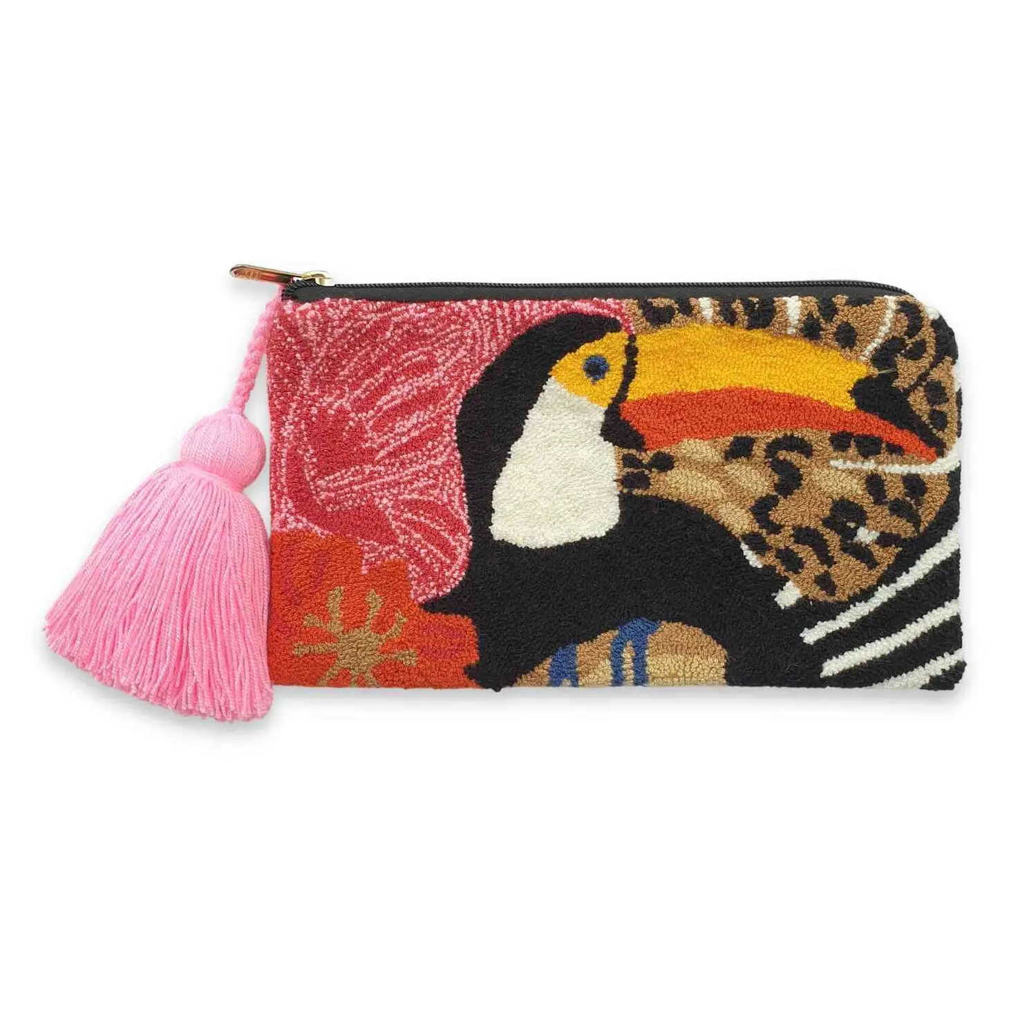 Lombia, Pink Toucan Clutch