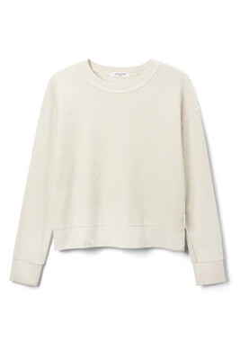 Perfect White Tee, Reverse French Terry Crewneck