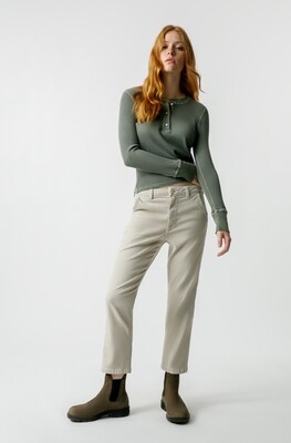 AMO Denim, Easy Trouser Relaxed Crop, Pumice