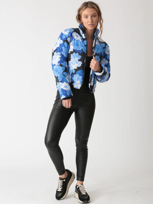 Electric and Rose, Easton Puffer, Onyx/Ice Floral
