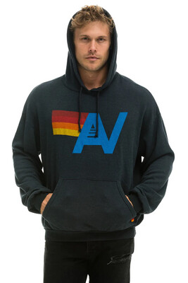 Aviator Nation, Logo Pullover Hoodie, Charcoal