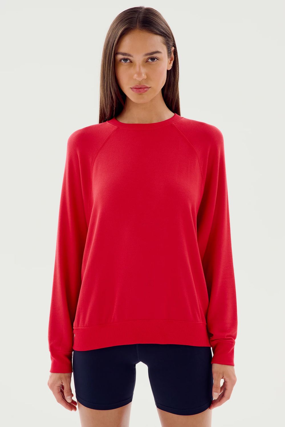 Splits59, Andie Oversized Sweatshirt, size: xs, color: red