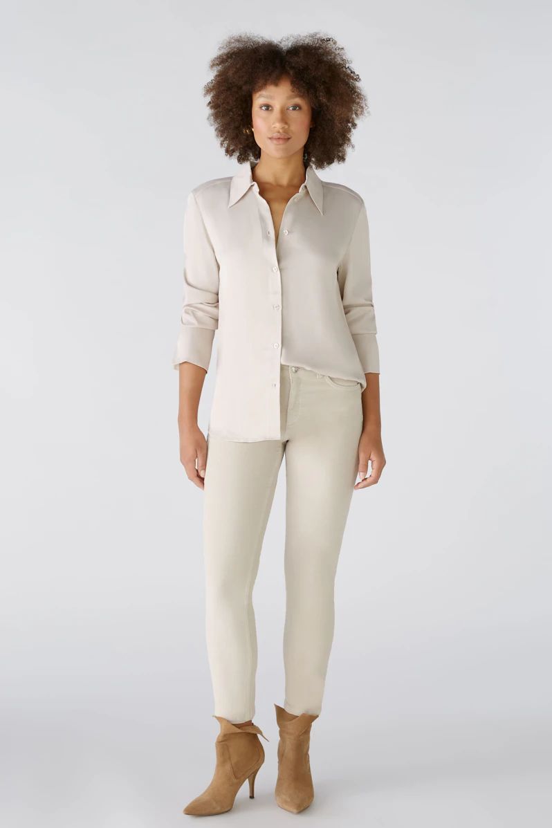 Oui, 80133, Baxtor Cord Jeggings, Light Stone