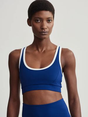 Varley, Move Selma Bra, Blue Depth/White