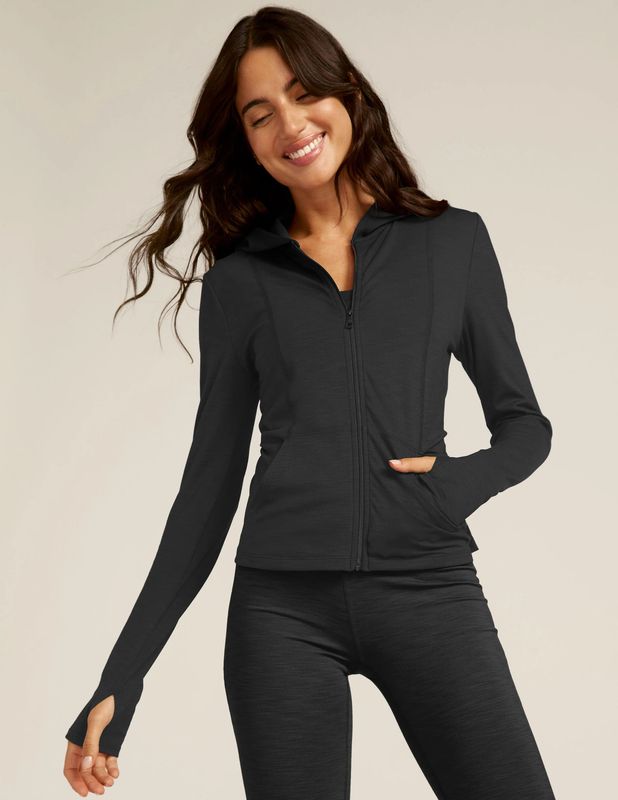 Beyond Yoga, HR2229, Heather Rib Hoodie