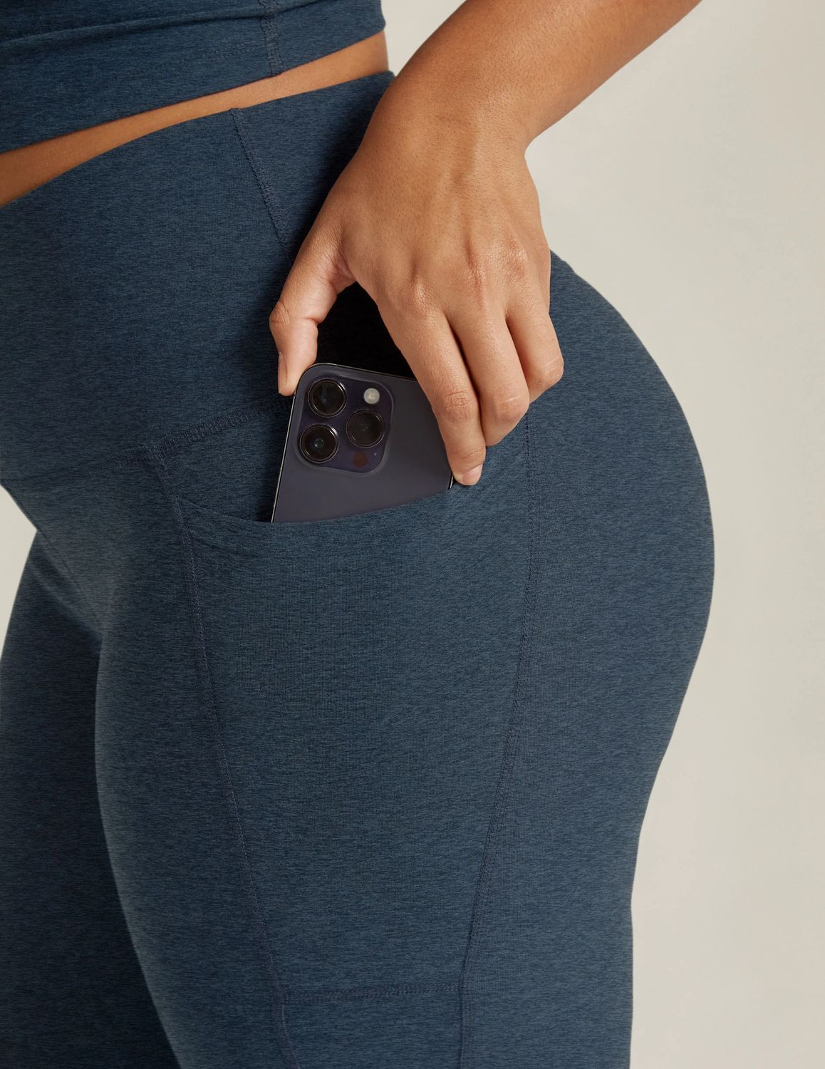 Beyond Yoga, SD3452, SPACEDYE OUT OF POCKET HIGH WAISTED MIDI LEGGING