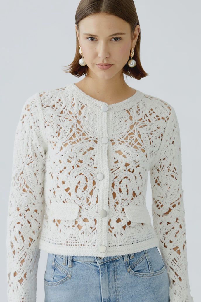 Oui, 92057, Cardigan, cloud dancer