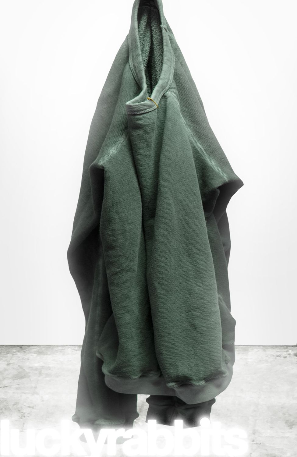 Free City, Lucky Rabbits Sweatshirt, SurplusGreen Rabbit
