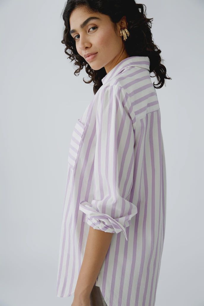 Oui, 90714, Blouse (White Violet)