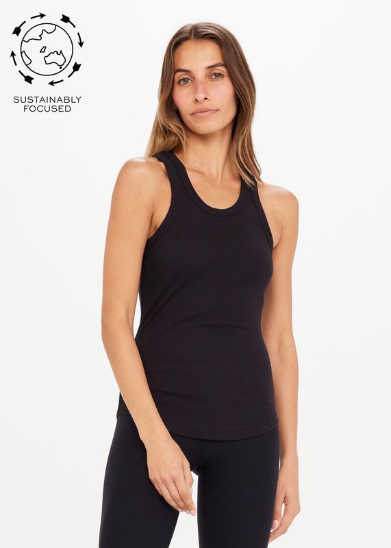 The Upside Frankie Rib Tank, Black