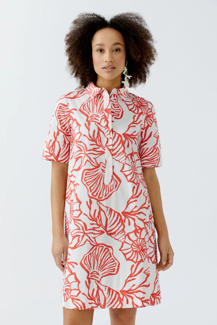 Oui, 93602, Shirt Dress, Red