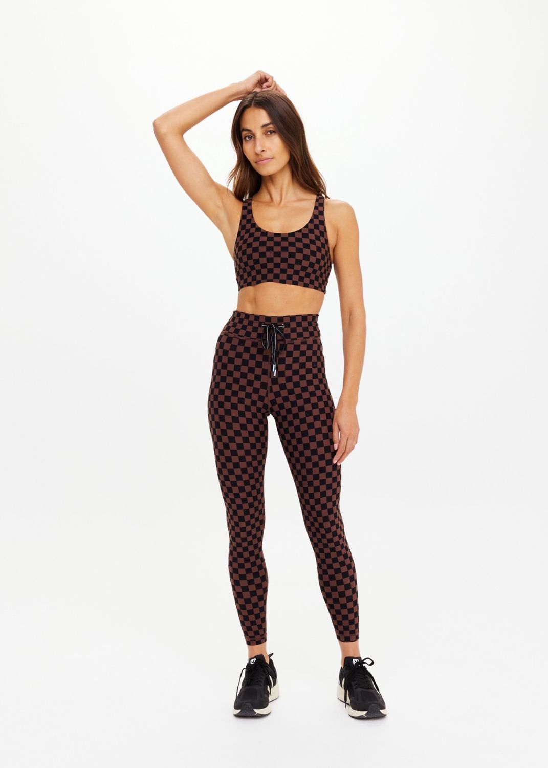 The Upside, Technical 25in Midi Legging, Check