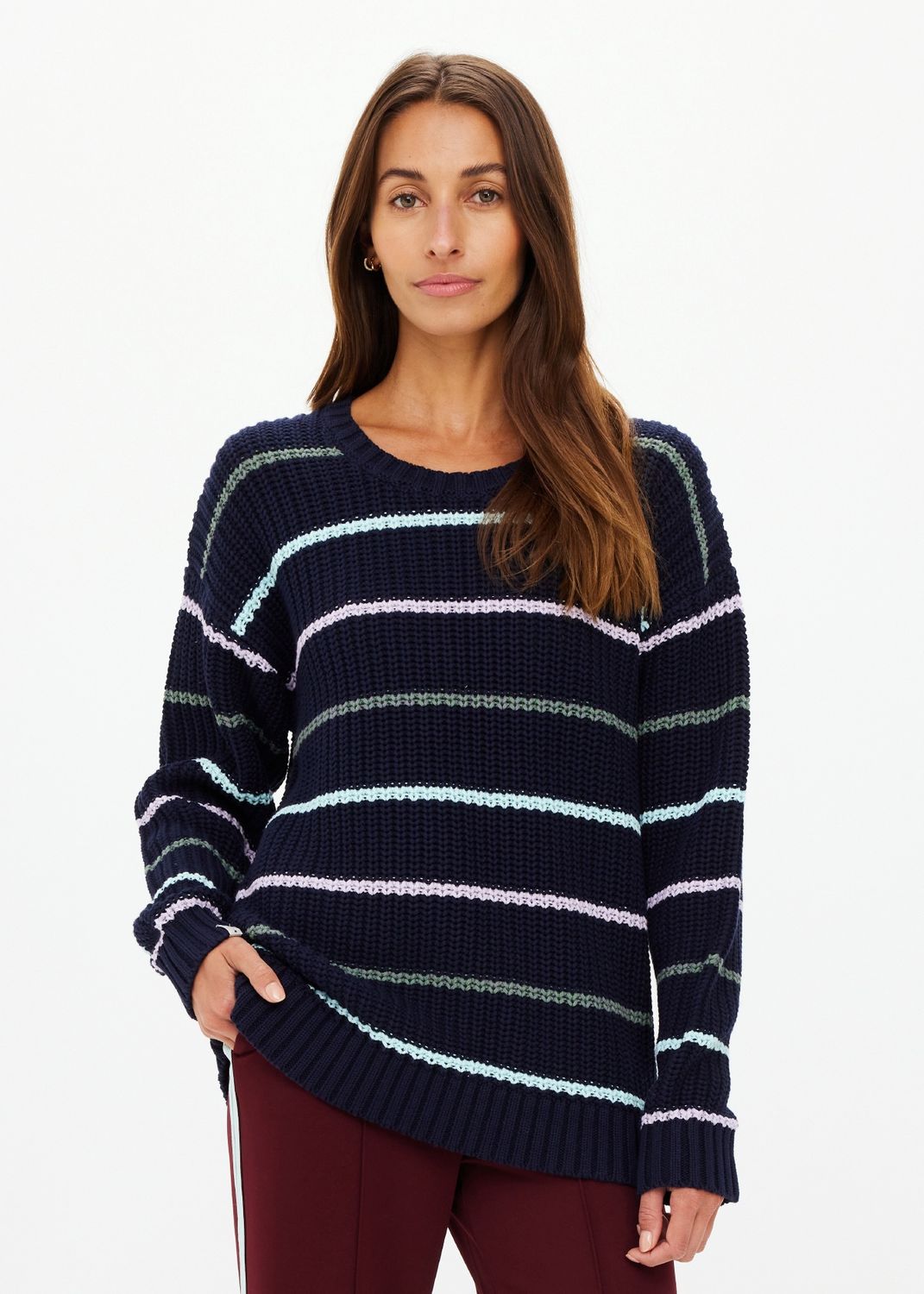 The Upside, Sebastian Crew Neck Sweater, Stripe