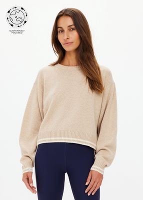 The Upside, XANTHE CREW NECK WOOL SWEATER, Natural Sand