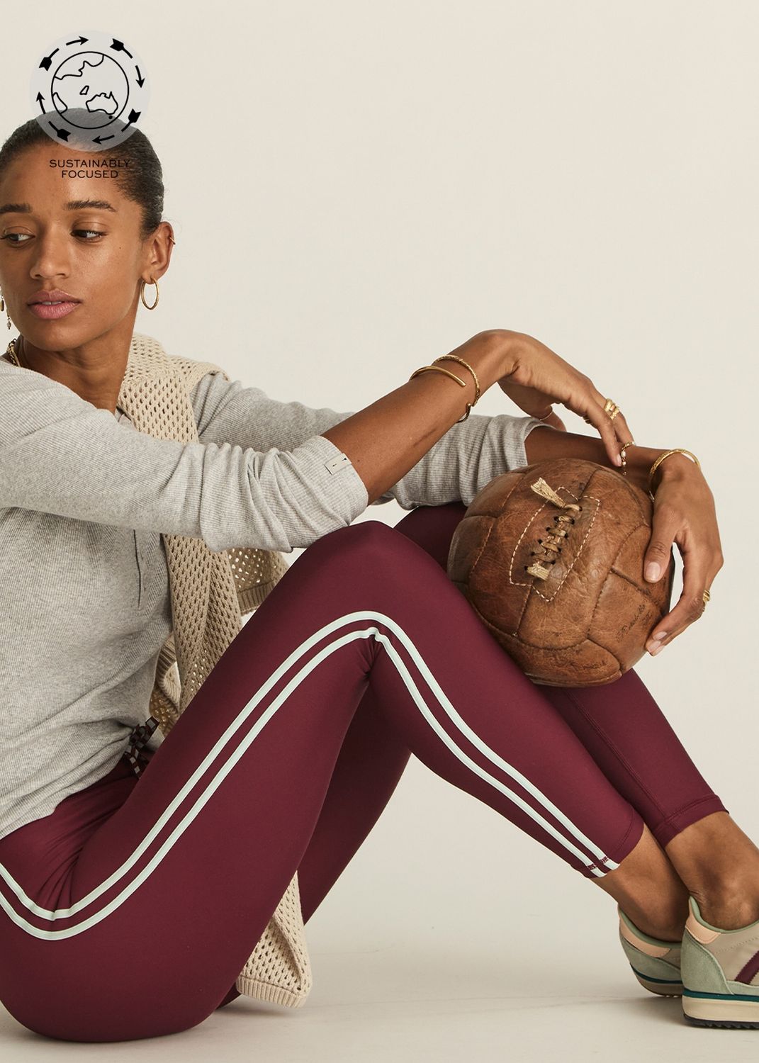 The Upside, OXFORD 25IN MIDI PANT, Red