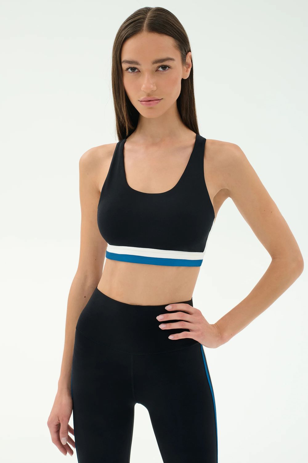 Splits59, Maci Airweight Bra, Black/Stone Blue