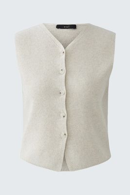 Oui, 86170, Lt Beige Melange Vest