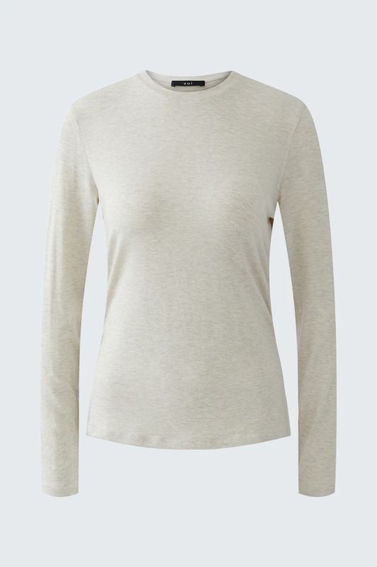 Oui, 94366, Tee, Light Beige Melange