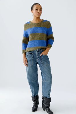 Oui, 94307, Pullover, Khaki Blue