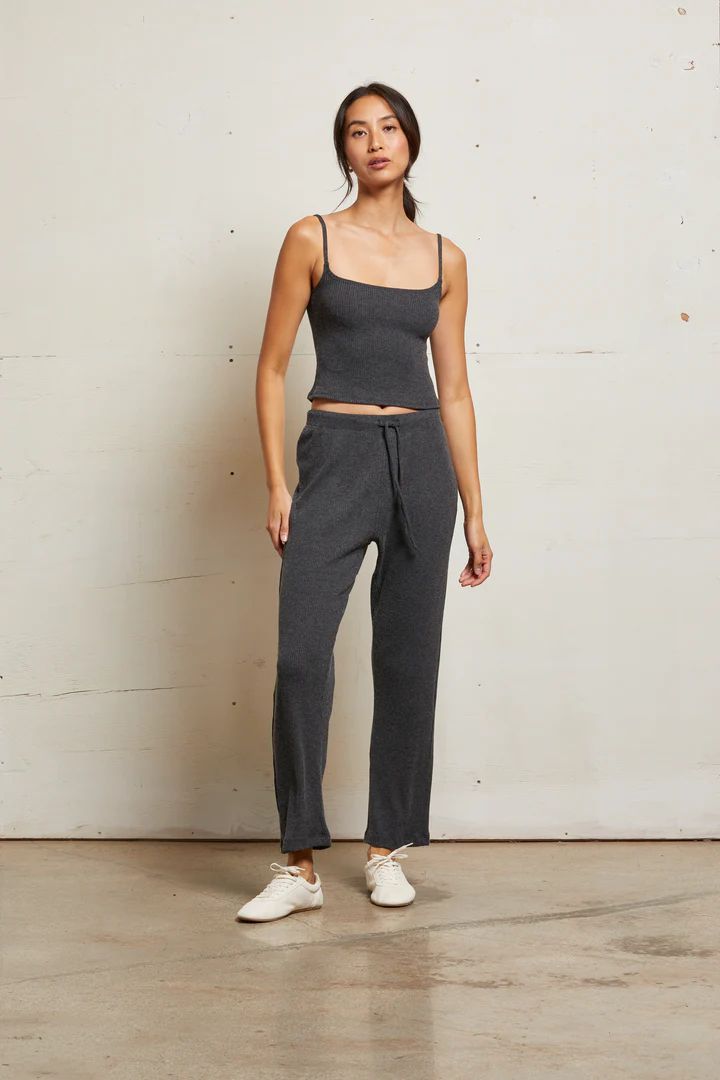 Perfect White Tee, Remi, Sweater Rib Drawstring Pant