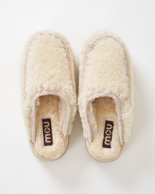 Mou, Bounce Clog Curly Sheepskin, Vanilla