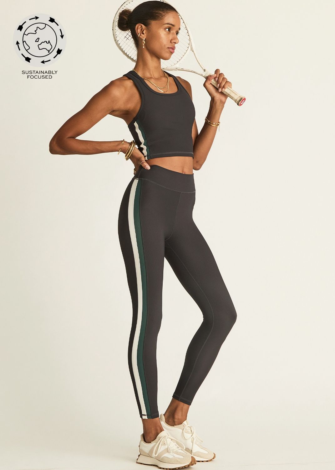 The Upside, LIMITER 25IN MIDI PANT, Charcoal