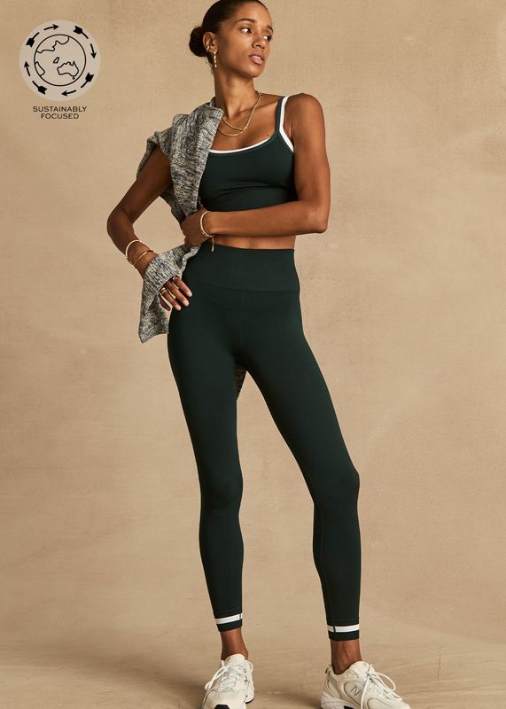 The Upside, FORM SEAMLESS 25IN MIDI PANT, Racing Green