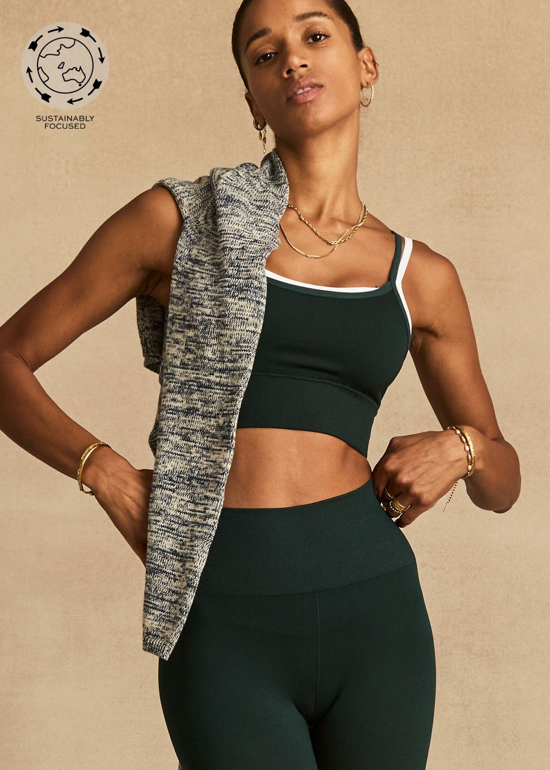 The Upside, Maddie, Form Seamless Bra, Racing Green