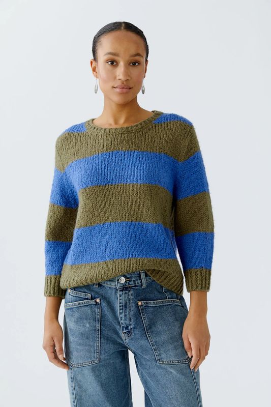 Oui, 94307, Pullover, Khaki Blue