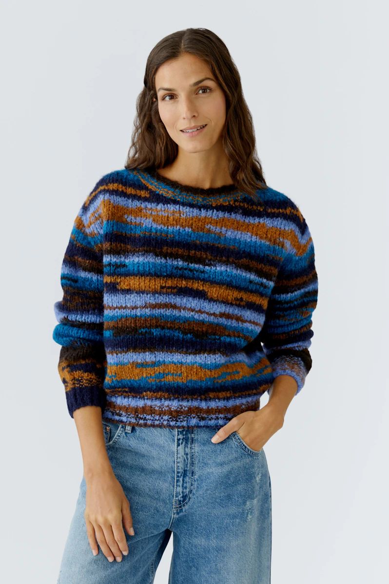 Oui, 95504, Pullover, Blue Camel