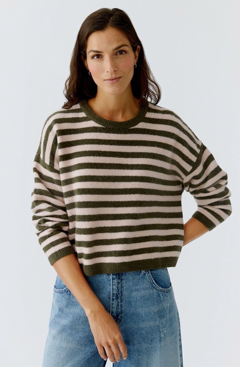 Oui, 92275, Pullover, Khaki Rose