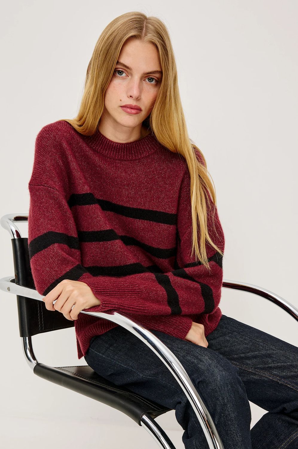 Rails, Miranda Sweater, Garnet Red Black