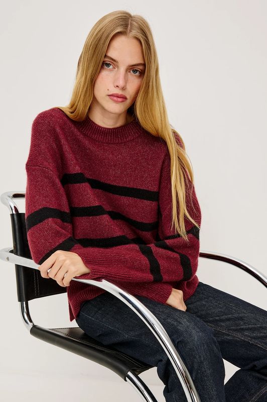 Rails, Miranda Sweater, Garnet Red Black