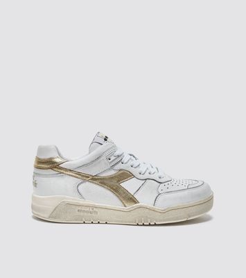 Diadora, B.560 LAMINATED Women, White/Gold
