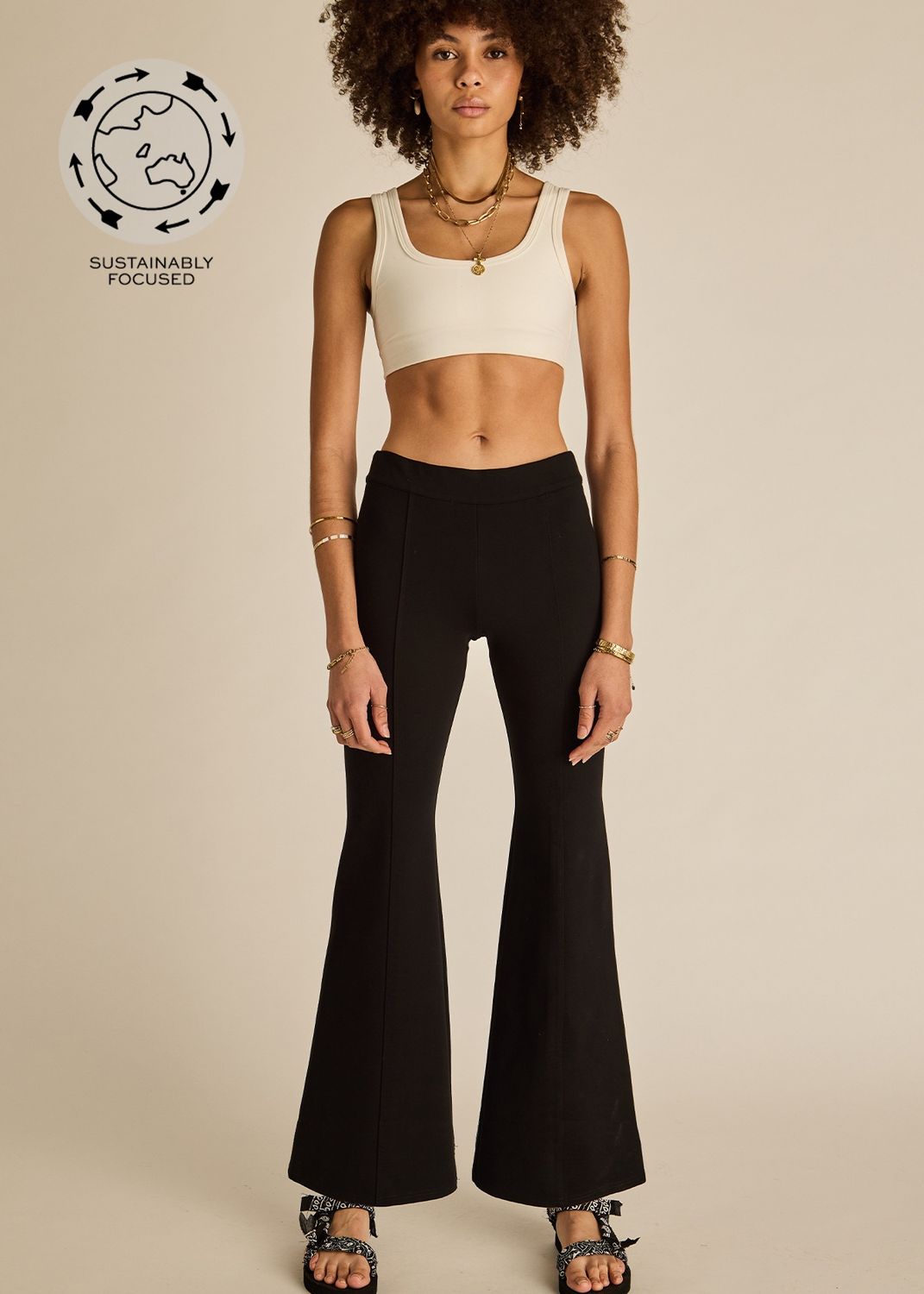 The Upside, Joyela Flare Pant, Black
