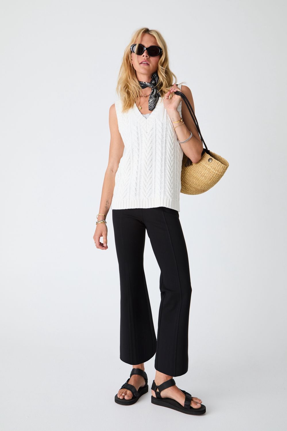 The Upside, Bonnie Kick Flare Pant, Black