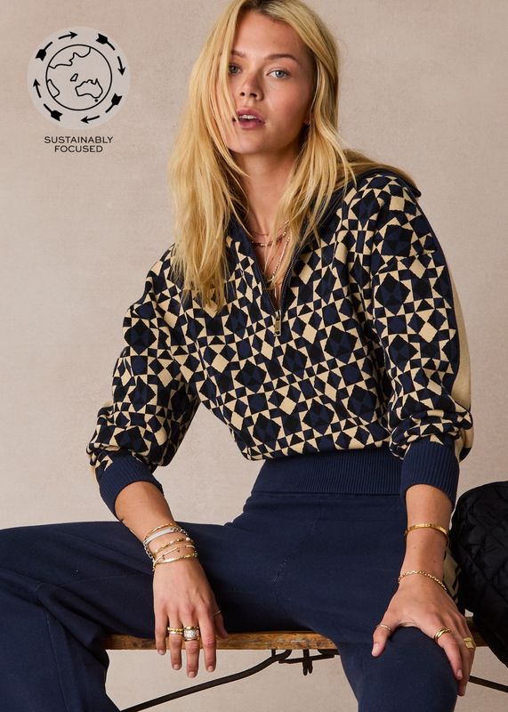 The Upside, Cosmic Kairo Half Zip Knit