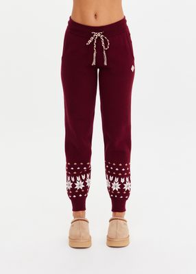 The Upside, Le Ski Jojo Knit Joggers, Maroon