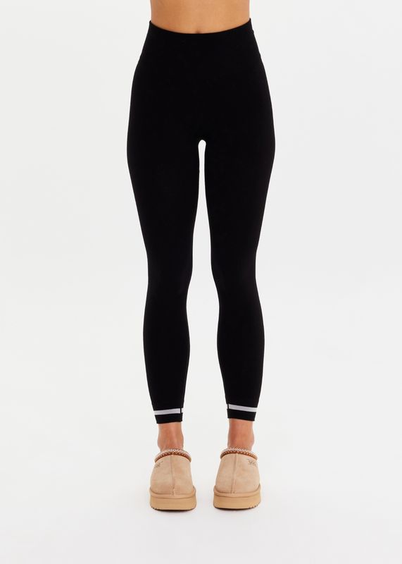 The Upside, Wool Seamless 25in Midi Pant, Black