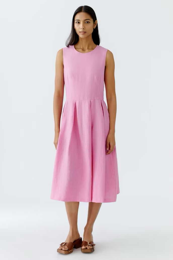 Oui, 92851, Linen Dress, Wild Orchard