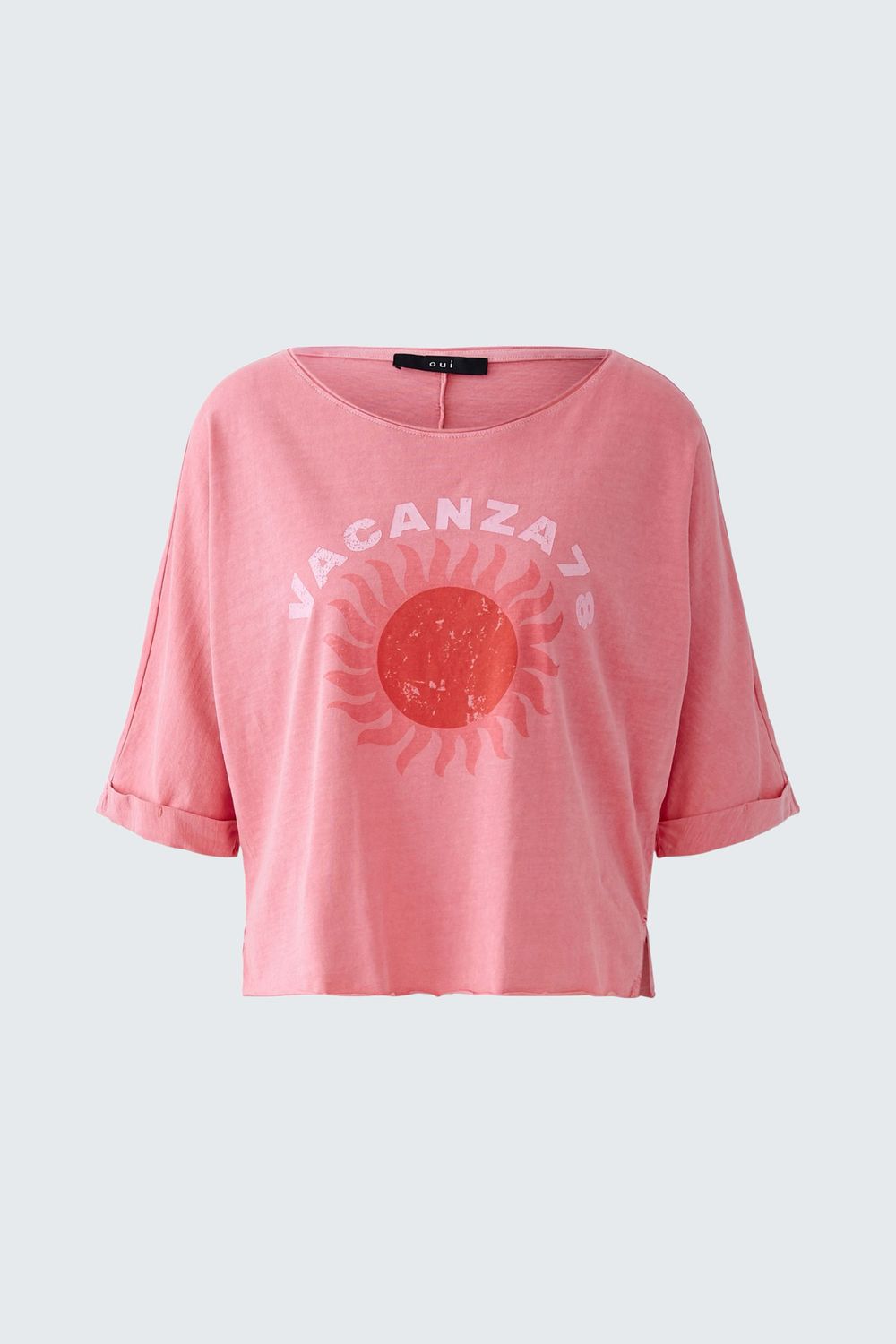 Oui, 93654, Pink Graphic Tee