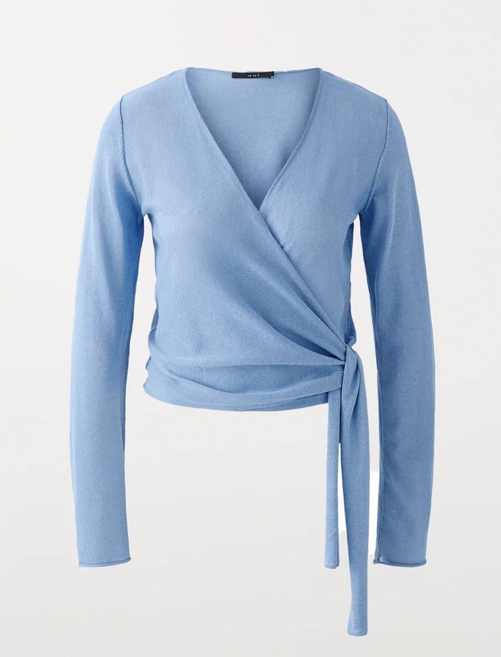 Oui, 92973, Cardigan, Ocean Blue