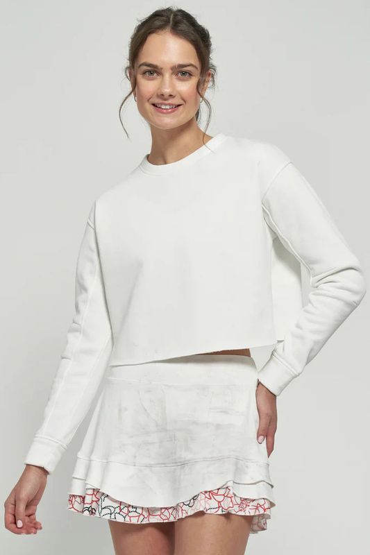 Lija, 1866, Cloud Cropped Sweatshirt