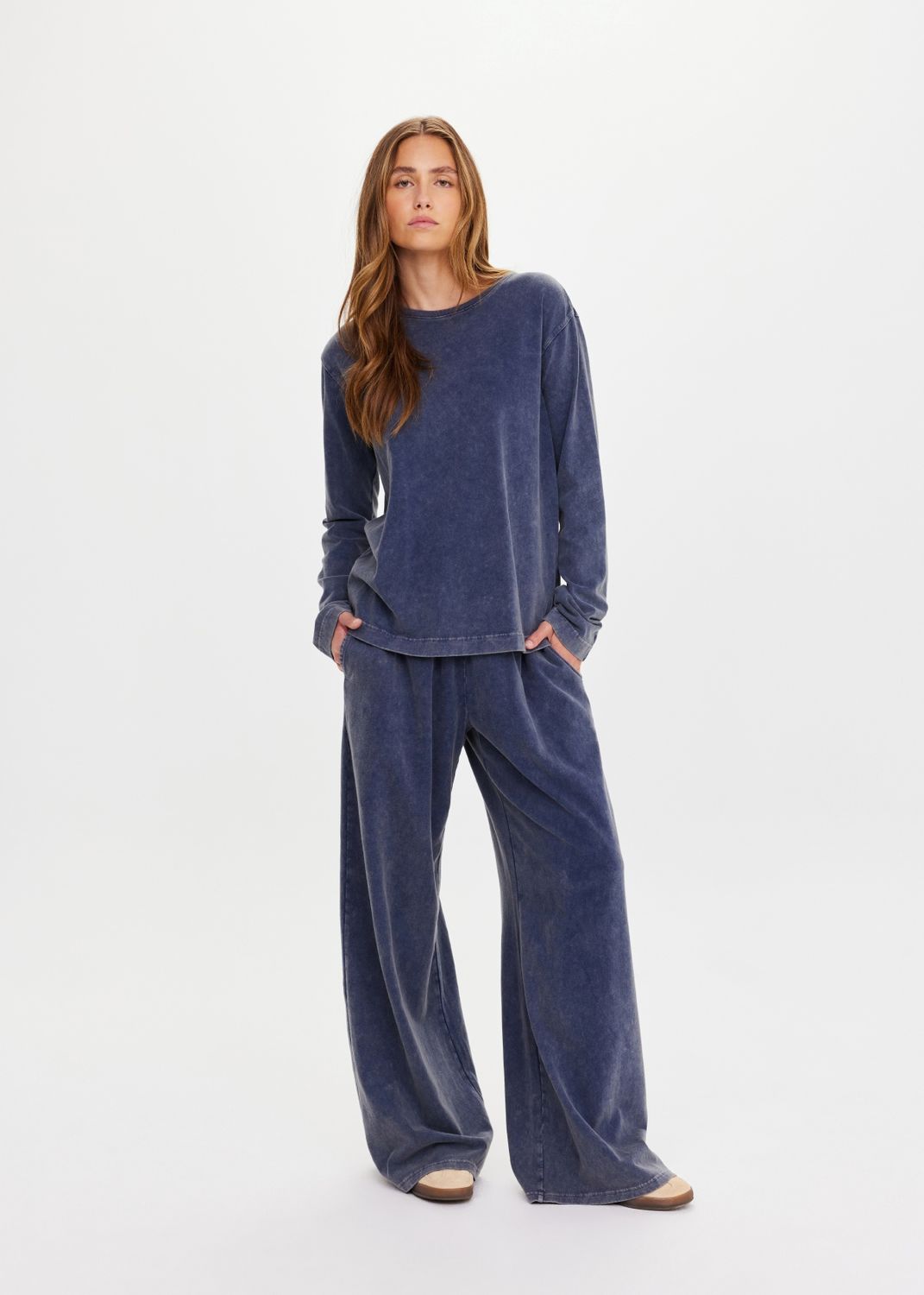 The Upside, Soho Malli Long Sleeve Top, Blue